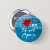 Ik hoor mijn reisagent ronde button 5,7 cm (Voorkant /achterkant)