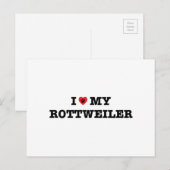 Ik hoor mijn rottweiler briefkaart (Voorkant / Achterkant)
