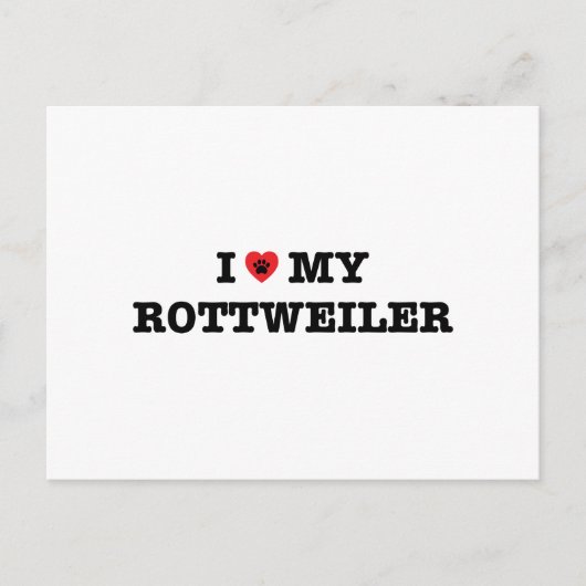 Ik hoor mijn rottweiler briefkaart (Voorkant)