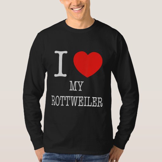 Ik hoor mijn rottweiler t-shirt (Voorkant)
