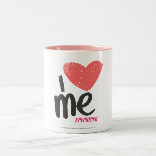 Ik hoor mijn roze tweekleurige koffiemok