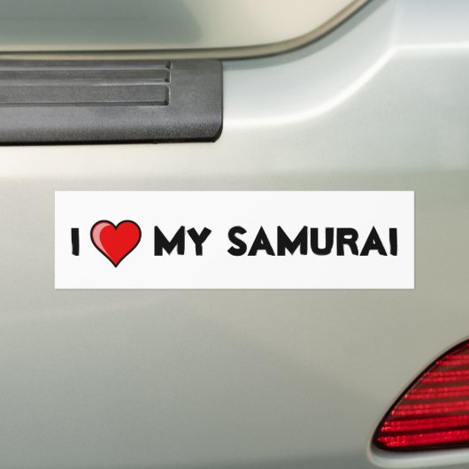 Ik hoor mijn Samurai Bumpersticker (Op auto)