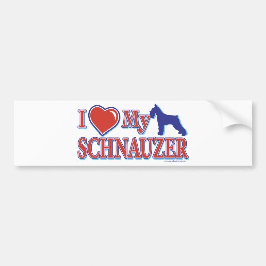 Ik hoor mijn Schnauzer Bumpersticker (Voorkant)