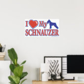 Ik hoor mijn Schnauzer Poster (Thuiskantoor)