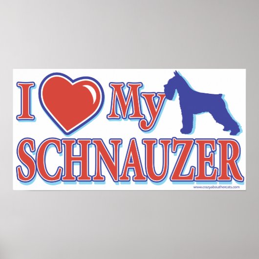 Ik hoor mijn Schnauzer Poster (Voorkant)