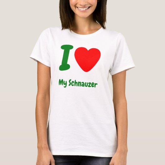 Ik hoor mijn Schnauzer T-shirt (Voorkant)