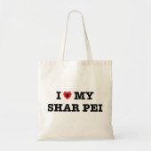 Ik hoor mijn Shar Pei Canvas tas (Voorkant)
