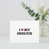 Ik hoor mijn Sheltie Briefkaart (Staand voorkant)