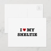 Ik hoor mijn Sheltie Briefkaart (Voorkant / Achterkant)