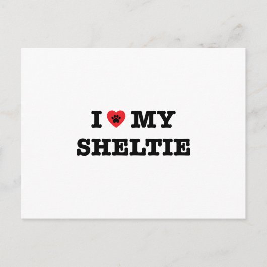 Ik hoor mijn Sheltie Briefkaart (Voorkant)