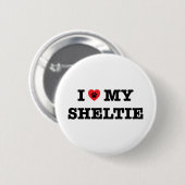 Ik hoor mijn Sheltie Button (Voorkant /achterkant)