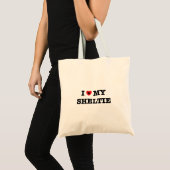 Ik hoor mijn Sheltie Canvas tas (Voorkant (product))