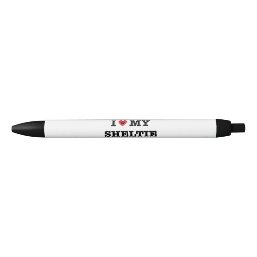 Ik hoor mijn Sheltie Zwarte Inkt Pen (Voorkant)