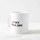 Ik hoor mijn Shiba Inu Coffee Mok (Voorkant links)