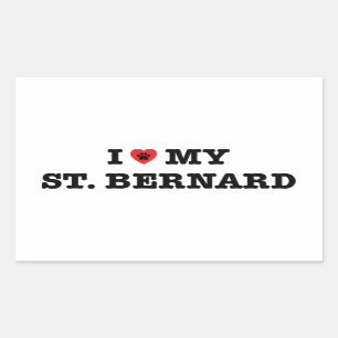 Ik hoor mijn Sint Bernard Rechthoekige Sticker