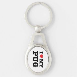 Ik hoor mijn Sleutelhanger van het metaal van Pug