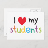 Ik hoor mijn studenten Leerliefde Briefkaart (Voorkant / Achterkant)