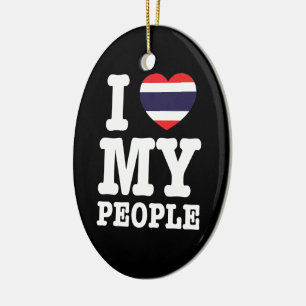 Ik hoor mijn Thaise mensen Keramisch Ornament