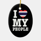 Ik hoor mijn Thaise mensen Keramisch Ornament (Voorkant)