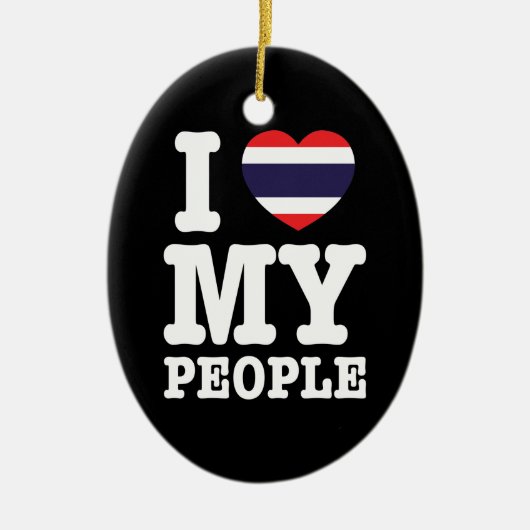 Ik hoor mijn Thaise mensen Keramisch Ornament (Voorkant)