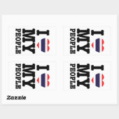 Ik hoor mijn Thaise mensen Rechthoekige Sticker (Vel)