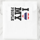 Ik hoor mijn Thaise mensen Rechthoekige Sticker (Tas)