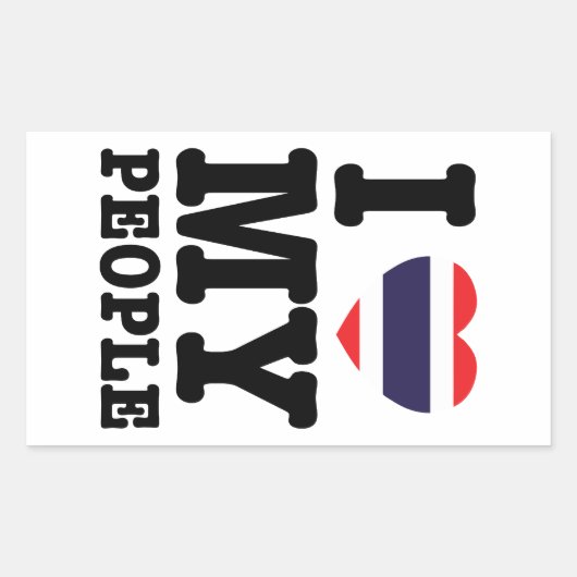 Ik hoor mijn Thaise mensen Rechthoekige Sticker (Voorkant)