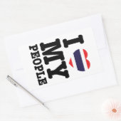 Ik hoor mijn Thaise mensen Rechthoekige Sticker (Envelop)