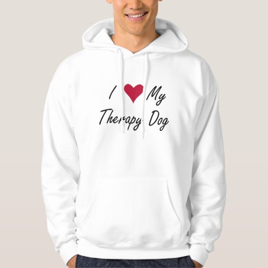 Ik hoor mijn therapiehond hoodie (Voorkant)