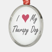 Ik hoor mijn therapiehond metalen ornament (Links)