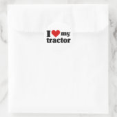 Ik hoor mijn tractor ronde sticker (Tas)