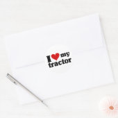 Ik hoor mijn tractor ronde sticker (Envelop)