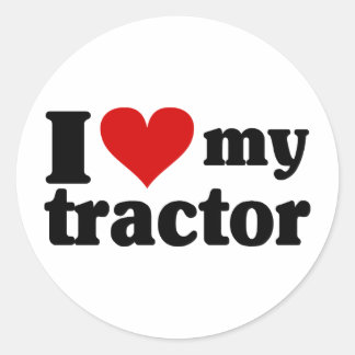 Ik hoor mijn tractor ronde sticker