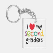 Ik hoor mijn tweede klas leraarsliefde sleutelhanger (Voorkant Links)