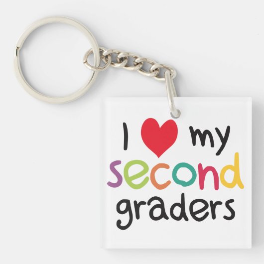 Ik hoor mijn tweede klas leraarsliefde sleutelhanger (Voorkant)