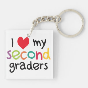 Ik hoor mijn tweede klas leraarsliefde sleutelhanger