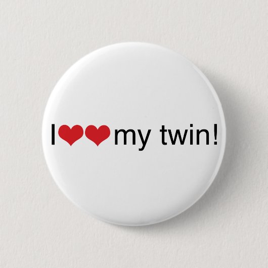 Ik hoor mijn twein ronde button 5,7 cm (Voorkant)