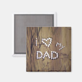 Ik hoor mijn vader op Wood Grafisch Magneet (Voorkant / Achterkant)