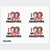 Ik hoor mijn vaders persoonlijke foto rechthoekige sticker (Vel)