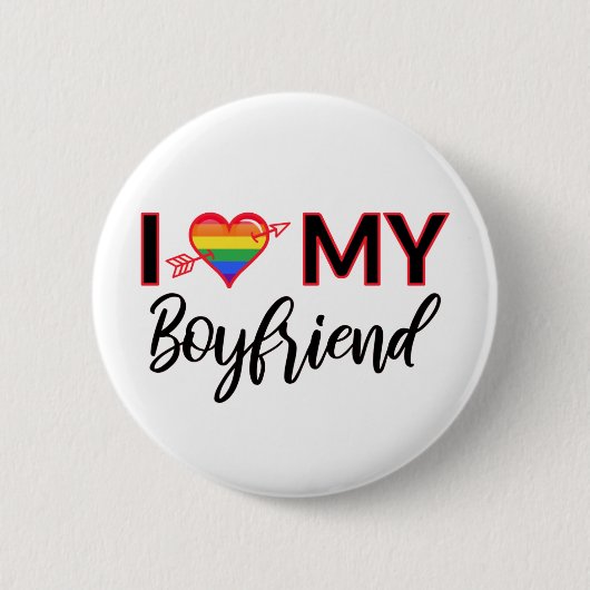 Ik hoor mijn vriend Gay Valentijnse LGBTQ Pride Ronde Button 5,7 Cm (Voorkant)