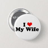 Ik hoor mijn vrouw ronde button 5,7 cm (Voorkant /achterkant)