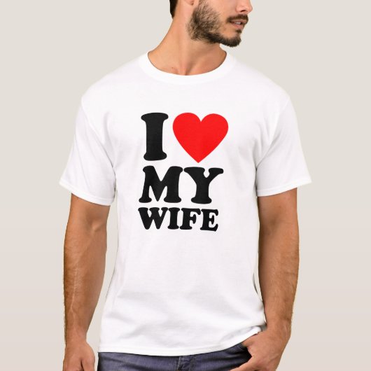 Ik hoor mijn vrouw (zwarte tekst) t-shirt (Voorkant)