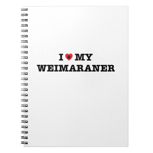 Ik hoor mijn Weimaraner Notitieboek (Voorkant)