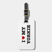 Ik hoor mijn Yorkie Bagagelabel (Voorkant verticaal)