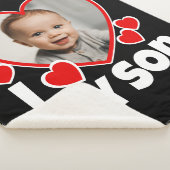 Ik hoor mijn zoon persoonlijke foto sherpa deken (3/4)