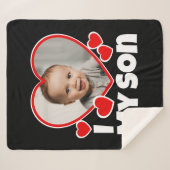 Ik hoor mijn zoon persoonlijke foto sherpa deken (Voorkant (horizontaal))