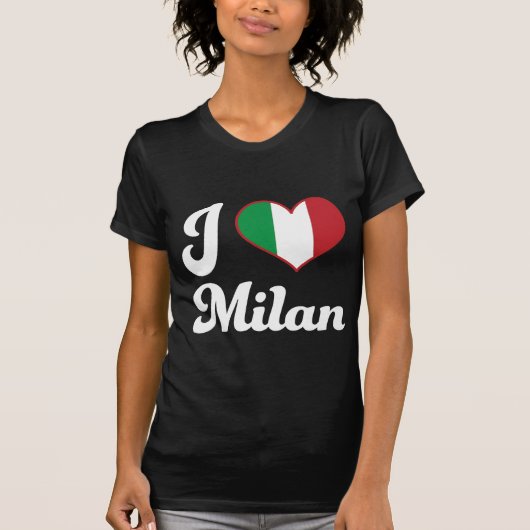 Ik hoor Milaan Italië (Liefde) T-shirt (Voorkant)