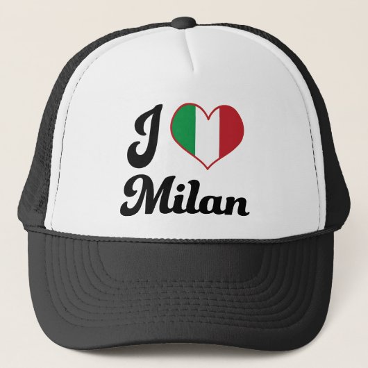 Ik hoor Milaan Italië (Liefde) Trucker Pet (Voorkant)