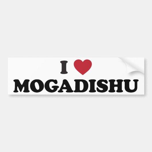 Ik hoor Mogadishu Somalië Bumpersticker (Voorkant)