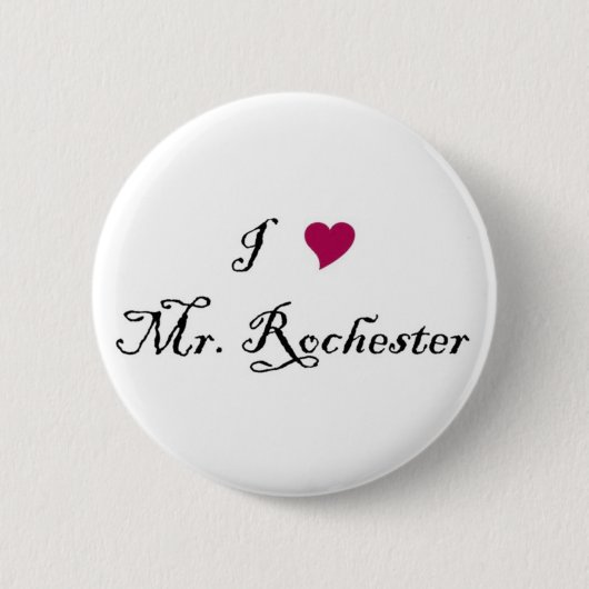 Ik hoor Mr Rochester. Ronde Button 5,7 Cm (Voorkant)